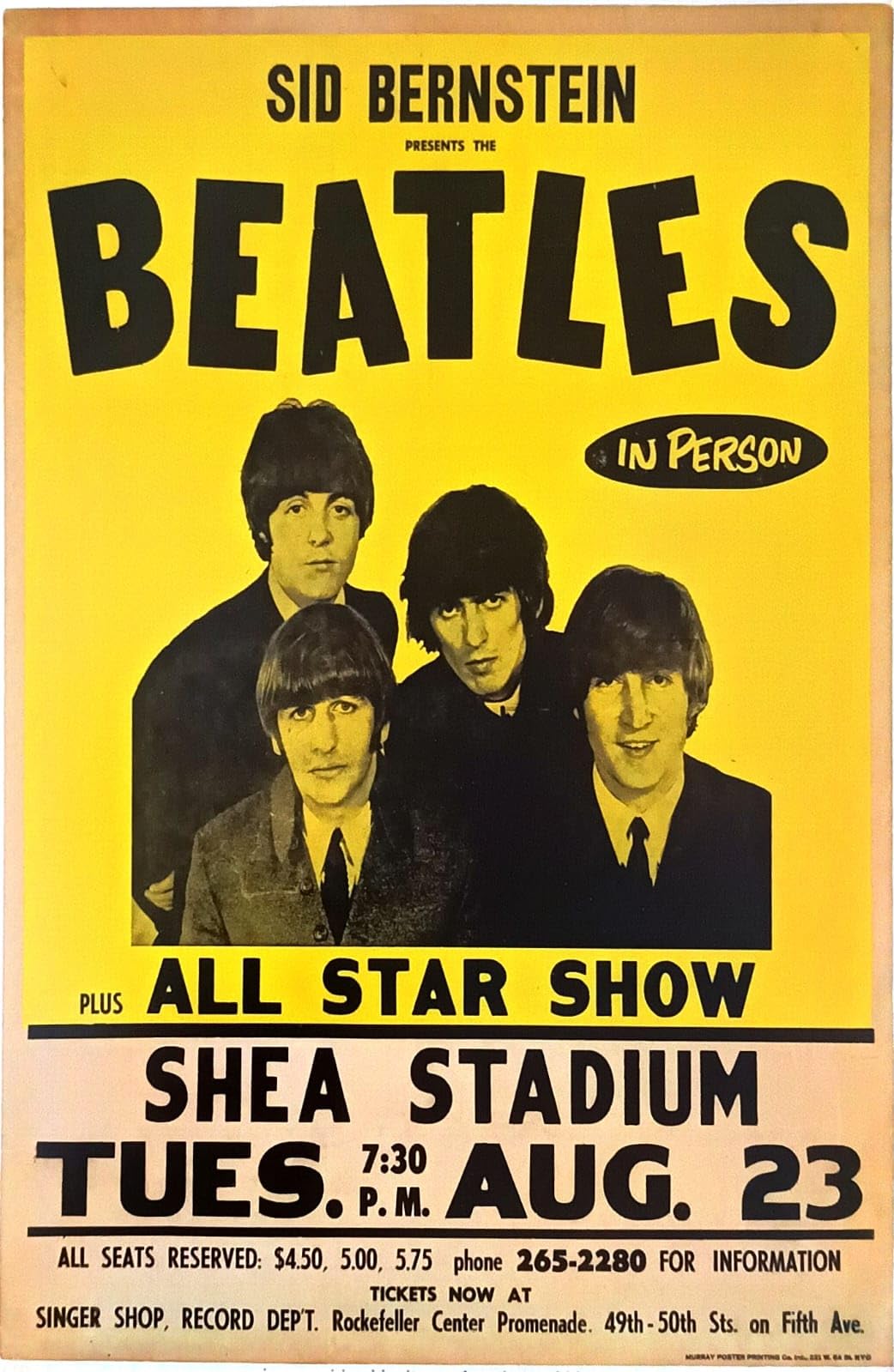 A3 Size The Beatles Wall Poster, Colorful Abstract Portrait Art Print (Card stock)