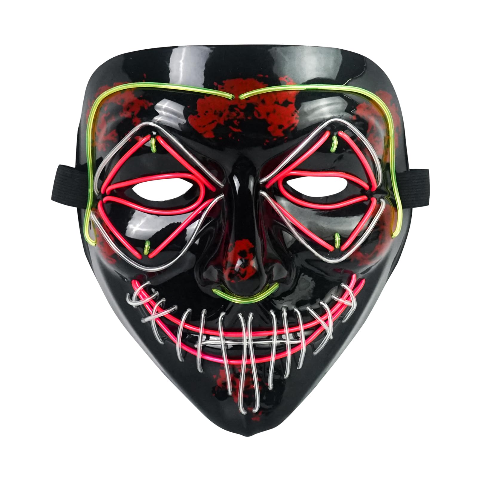 Luwint LED Light Up Mask for Halloween - Scary Glowing Mask with 3 Lighting Modes for Costume Cosplay