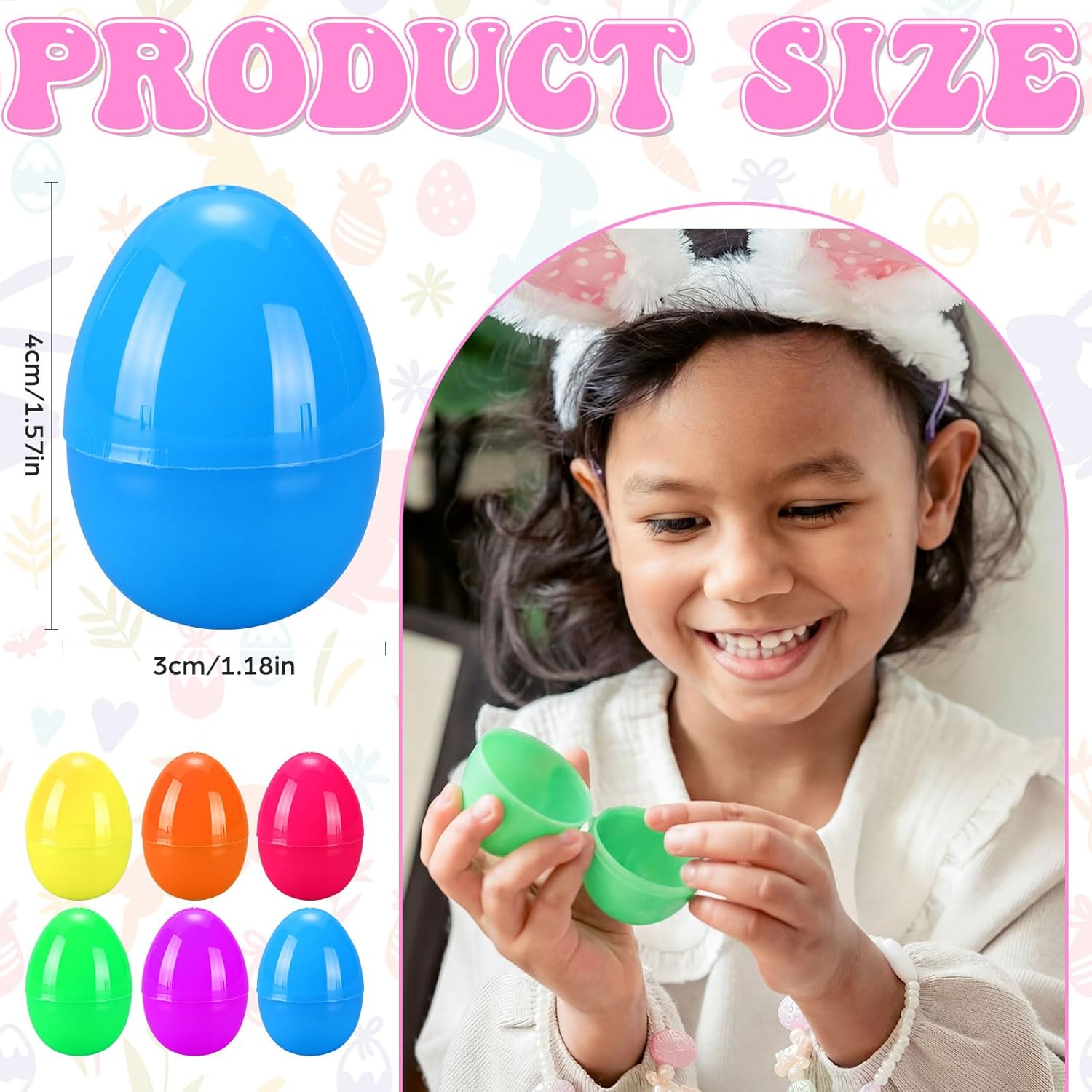 100 Pcs Mini Easter Eggs - 1.7 inch Fillable Easter Eggs - Easter Basket Stuffers - Eggs Bowl and Vase Filler Faux for DIY Spring and Easter Decorations (Blue)