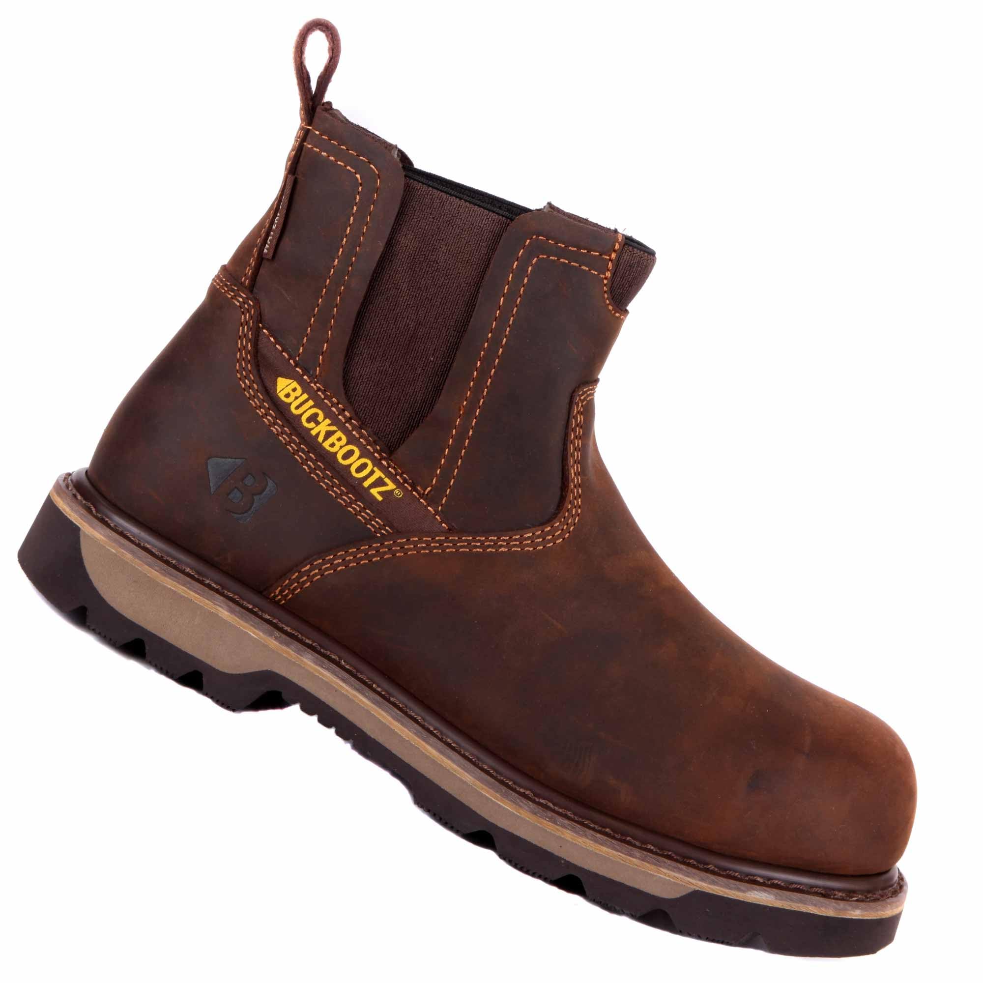 Buckbootz B1180 Buckler Sicherheitsstiefel, leicht, wasserdicht, dunkelbraun, 43 EU Large