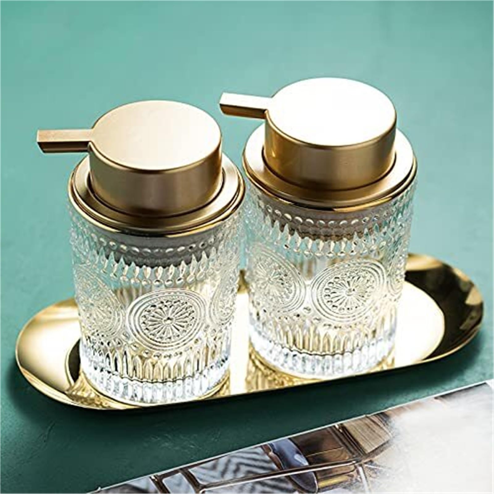 Seifenspender-Set Schäumender Seifenspender mit Pumpe, 284 ml, nachfüllbarer Schaum, klare Flüssigkeit for Badezimmer, Küche, Heimdekoration für das Neue Zuhause