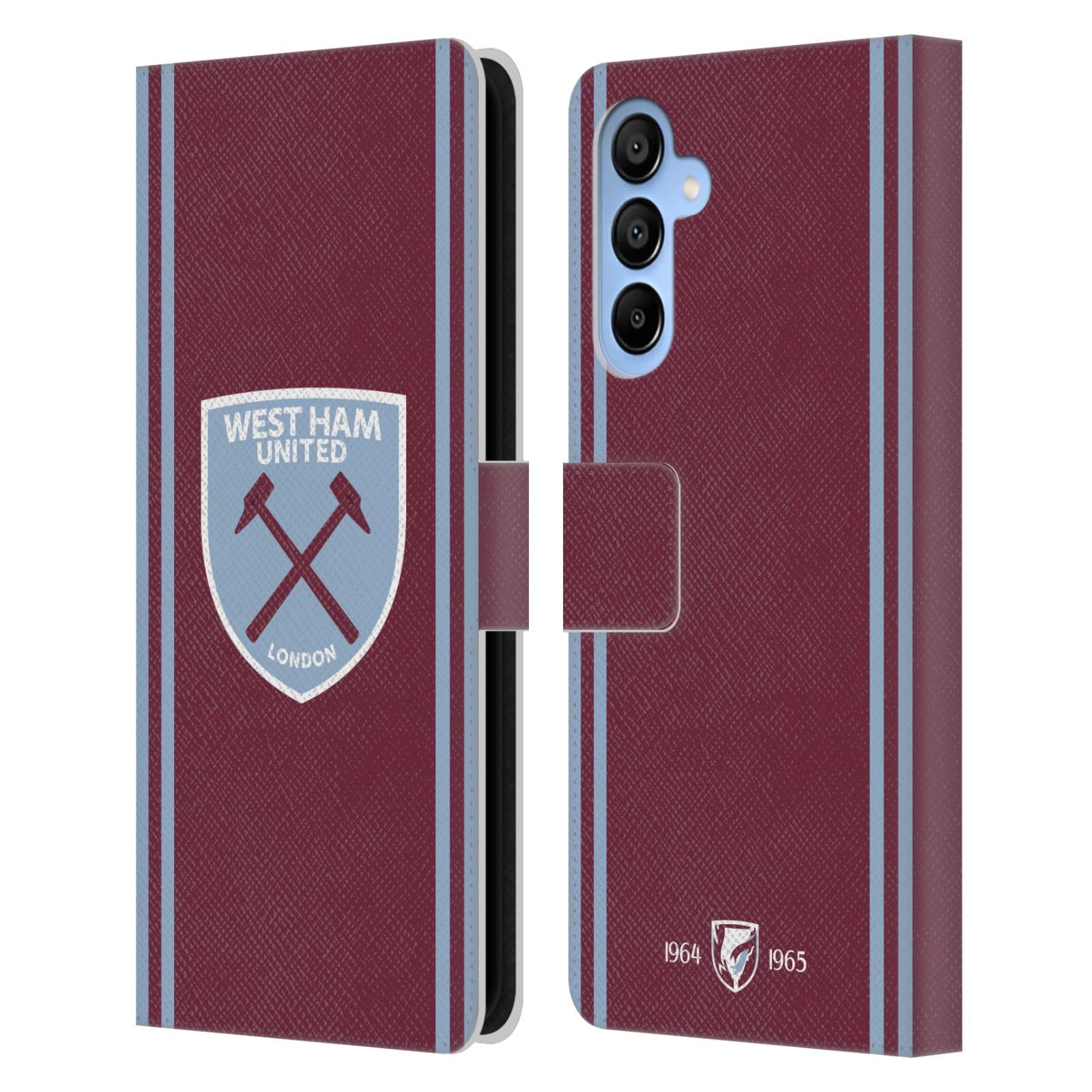 Head Case Designs Officially Licensed West Ham United FC Home 2024/25 Crest Kit Leather Wallet Case Compatible With Samsung Galaxy A16 5G