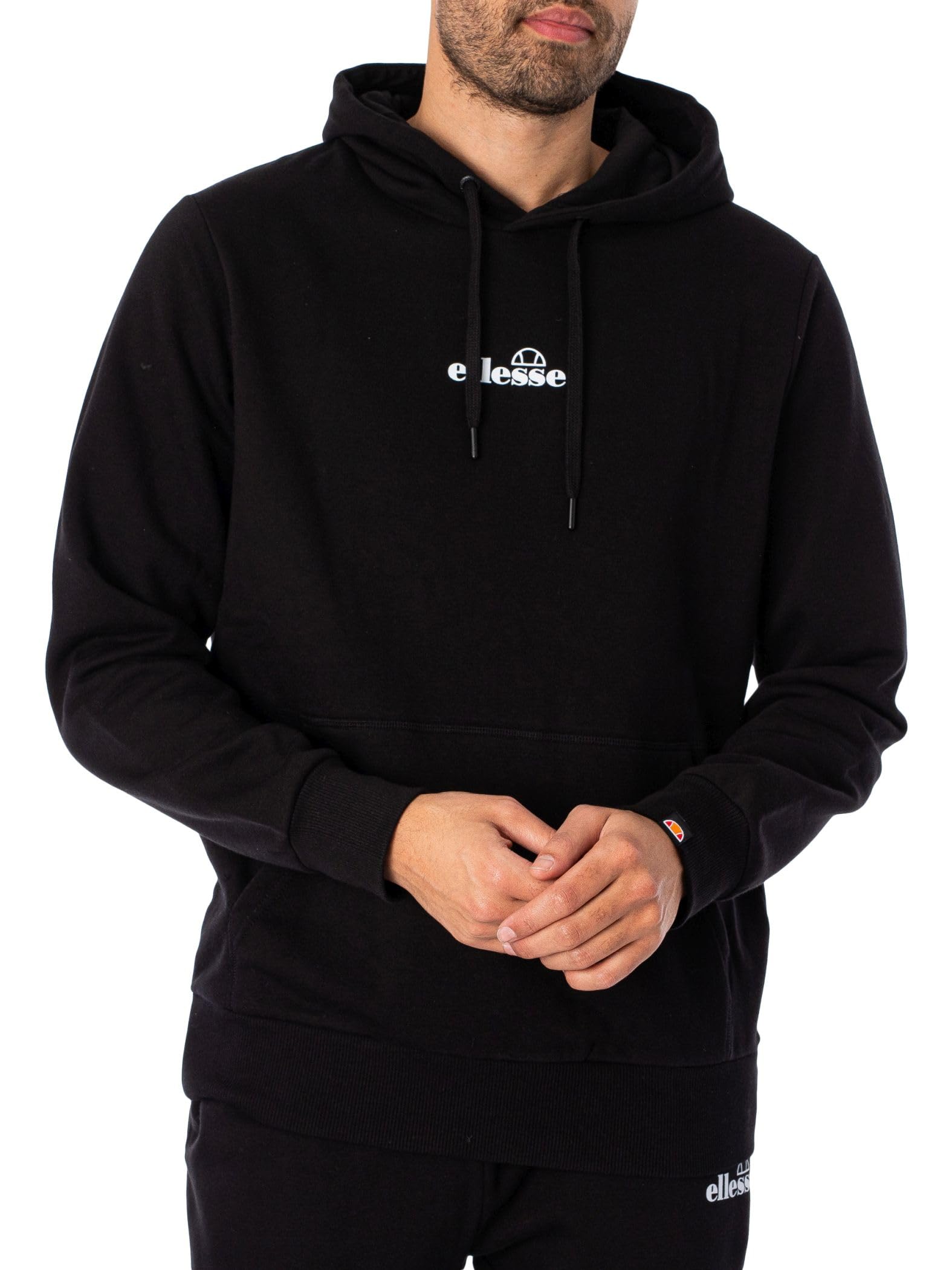 Ellesse Men's Black Pershuta Pullover Hoodie, Xl