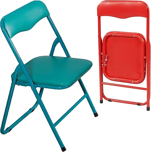 Elevon Silla plegable, silla plegable con marco de acero resistente y cómodo asiento acolchado para interiores y exteriores, perfecta para sala de