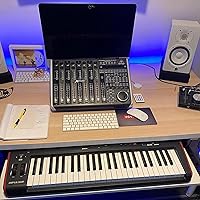 Vista 5 de ZOENHOU 3 pares de bandejas de teclado negras de 14 pulgadas, soporte de rodamiento de bolas de alta resistencia de 22 libras, bandeja