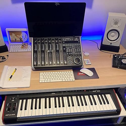 Miniatura 5 de ZOENHOU 3 pares de bandejas de teclado negras de 14 pulgadas, soporte de rodamiento de bolas de alta resistencia de 22 libras, bandeja de