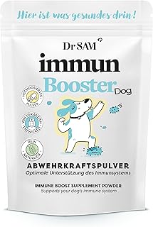 Dr. Sam Premium Immunsystem Pulver für Hunde - Immunbooster der pflanzliche Gesundheitshelfer zur Stärkung der Abwehrkraft - Wirkt unterstützend bei Krankheit - Immune Powder Dog - hochdosiert - 45g