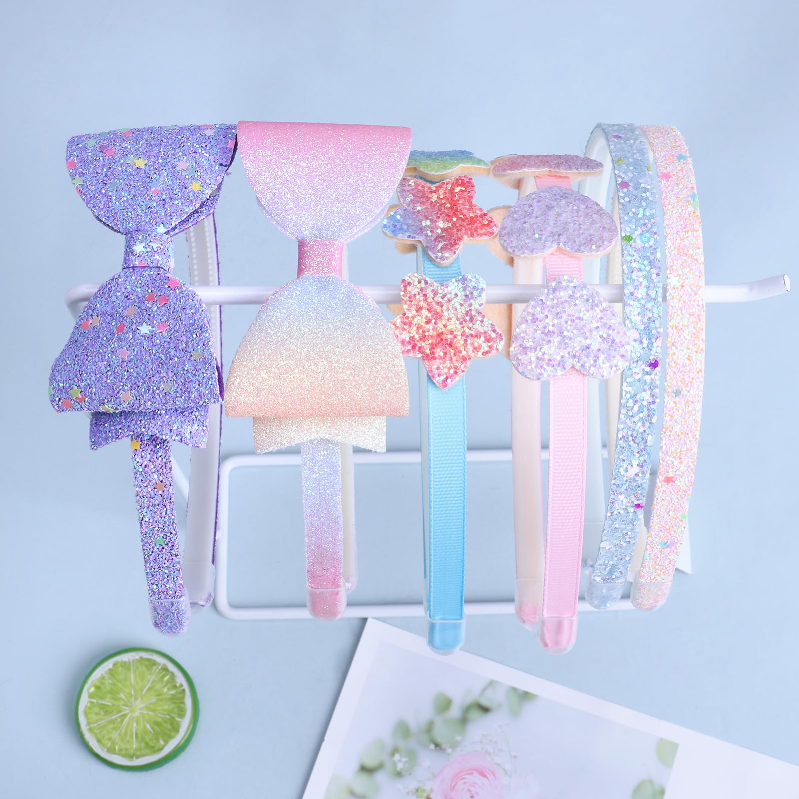 Cerchietto Pasquale Con Fiocco Glitterato E Paillettes – Uovo, Coniglietto E Pulcino – Accessorio Per Feste E Cosplay (1 Pezzo, Viola)