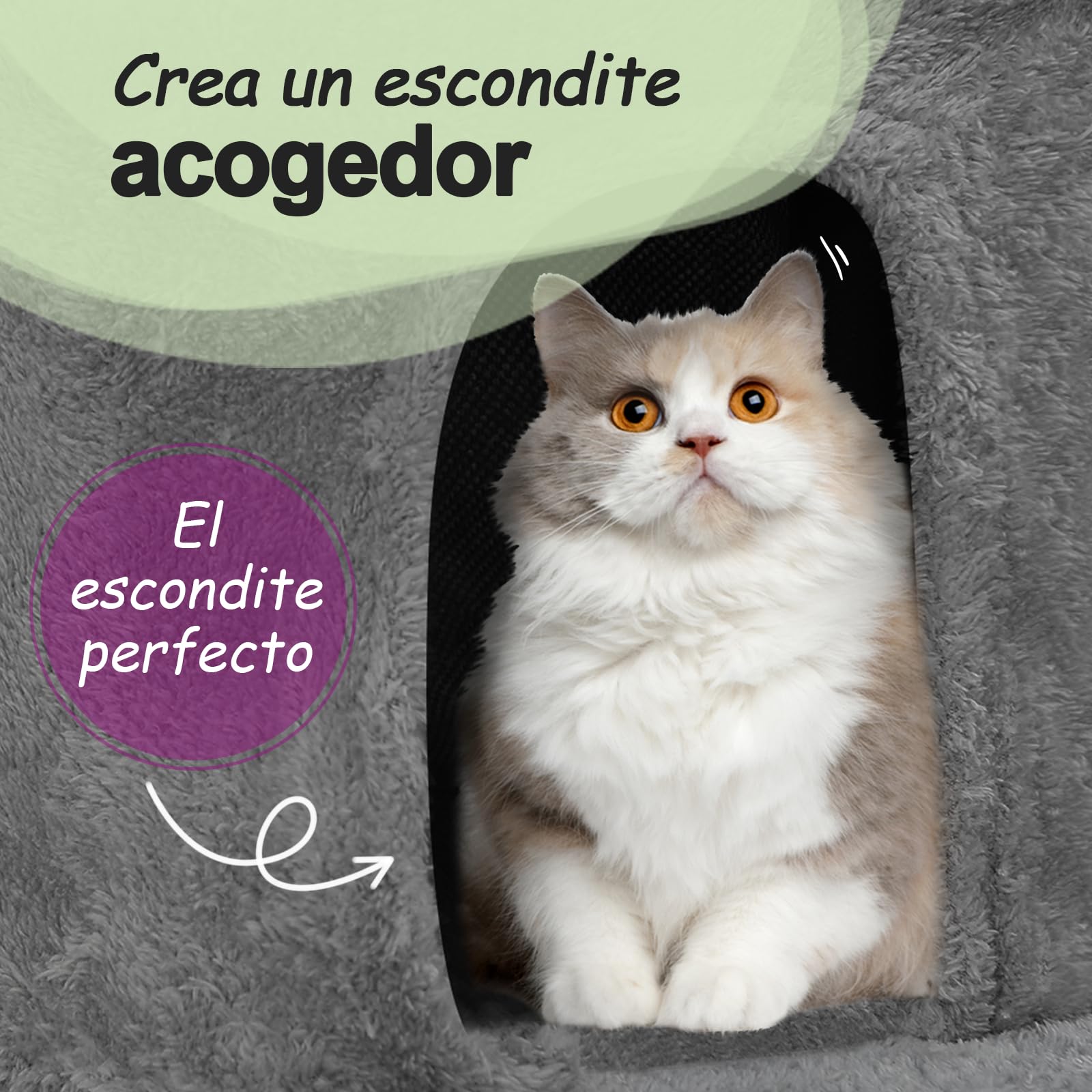 vidaXL Rascador para Gatos con Postes de Sisal 119 cm Gris Claro Mascotas