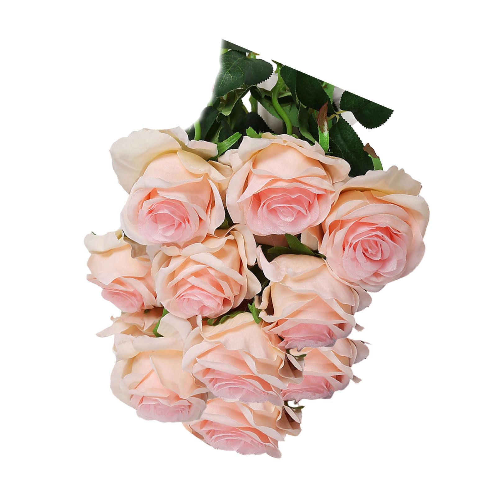 OSNIYAW 12Pcs Artificial Rose Bouquets Wedding Flower Arrangement for Wedding Ceremony Party Decoration Flower Decoration