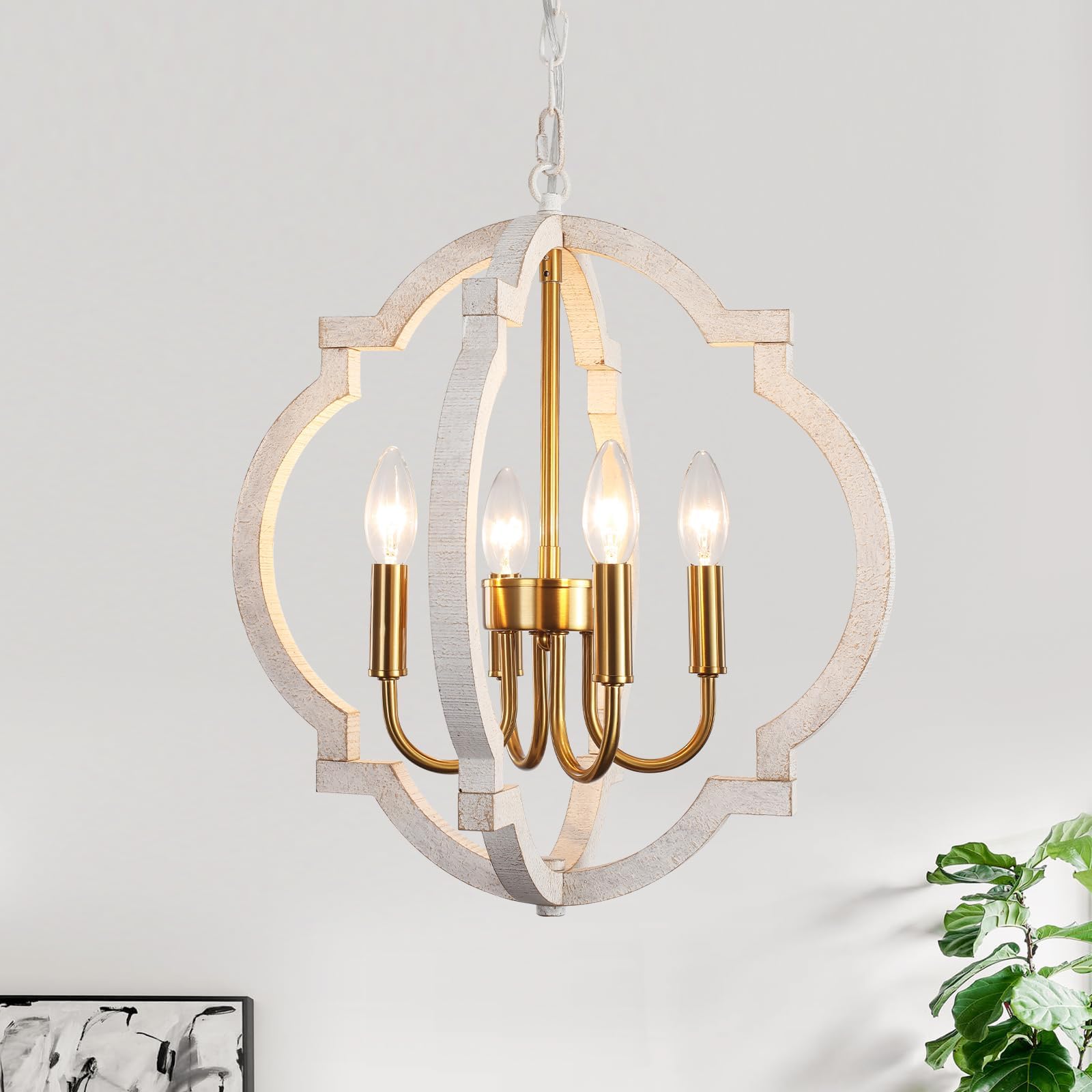 QAREHL Vintage Chandelier 6 Bulbs