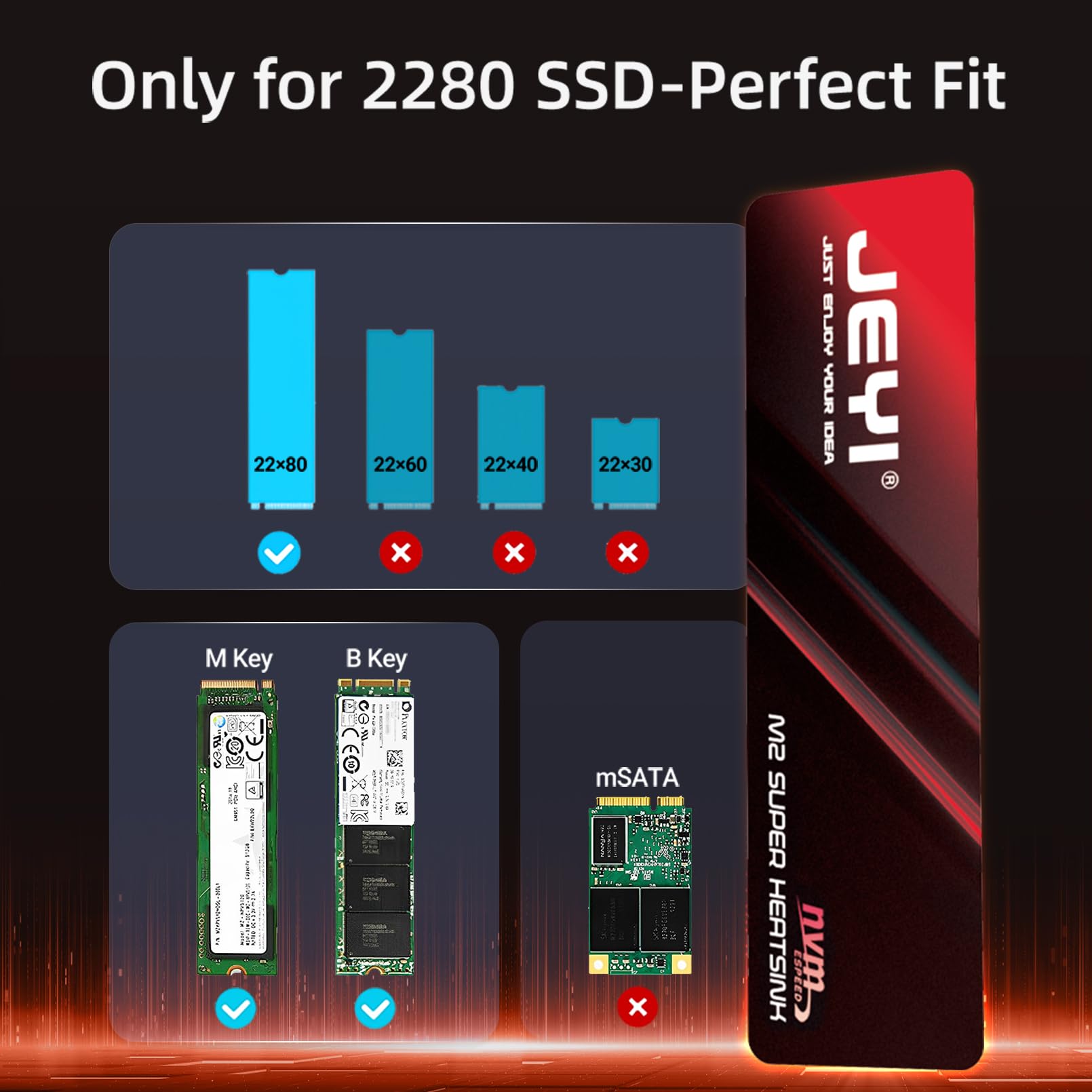 Amazon.co.jp: JEYI M.2 2280 SSD ヒートシンク グラフェン+銅箔 0.5mm