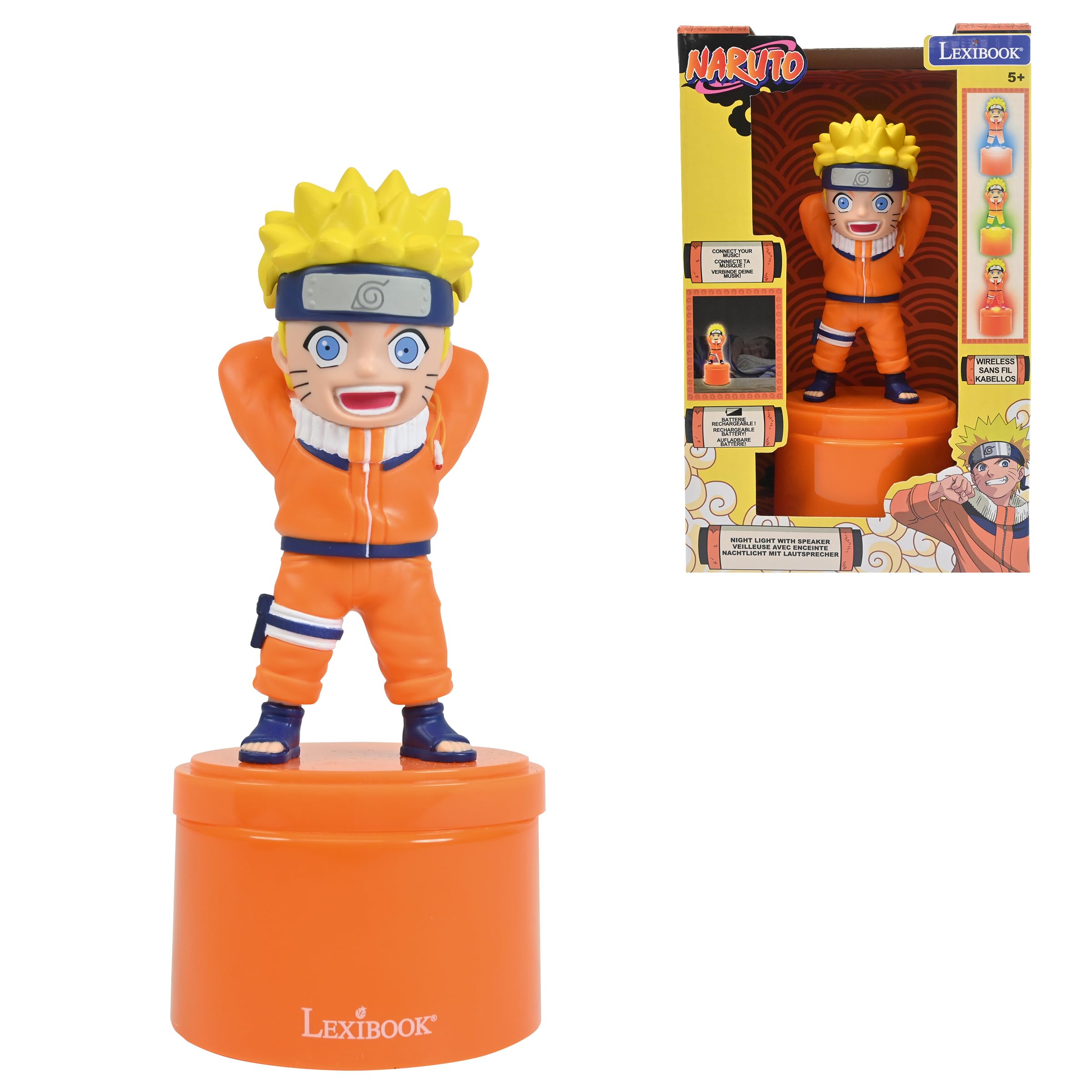 Lexibook, Naruto Bluetooth Nachtlicht mit Lautsprecher, NS02NA