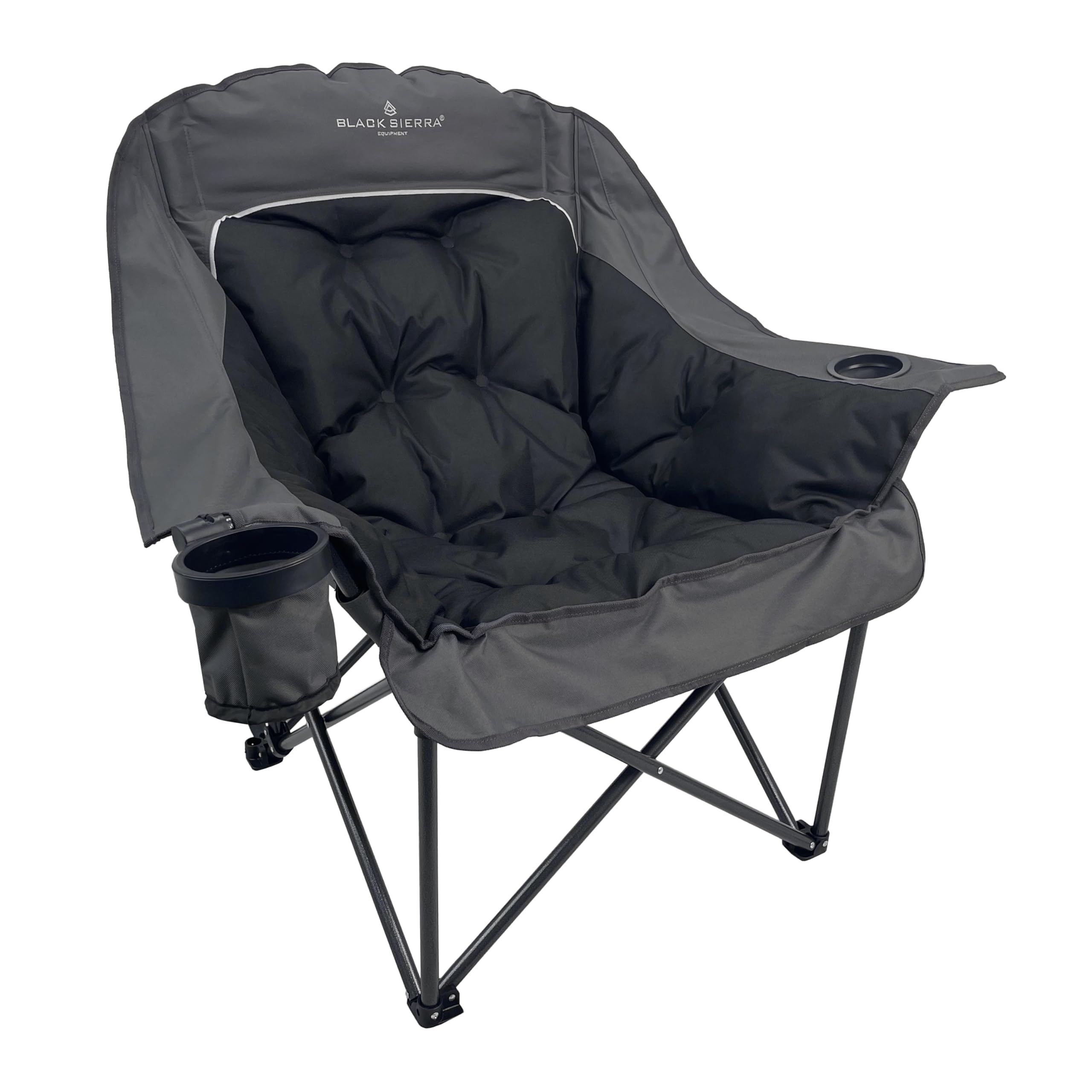 Amazon.com : Black Sierra Plush XL Padded Camping Chair for Adults