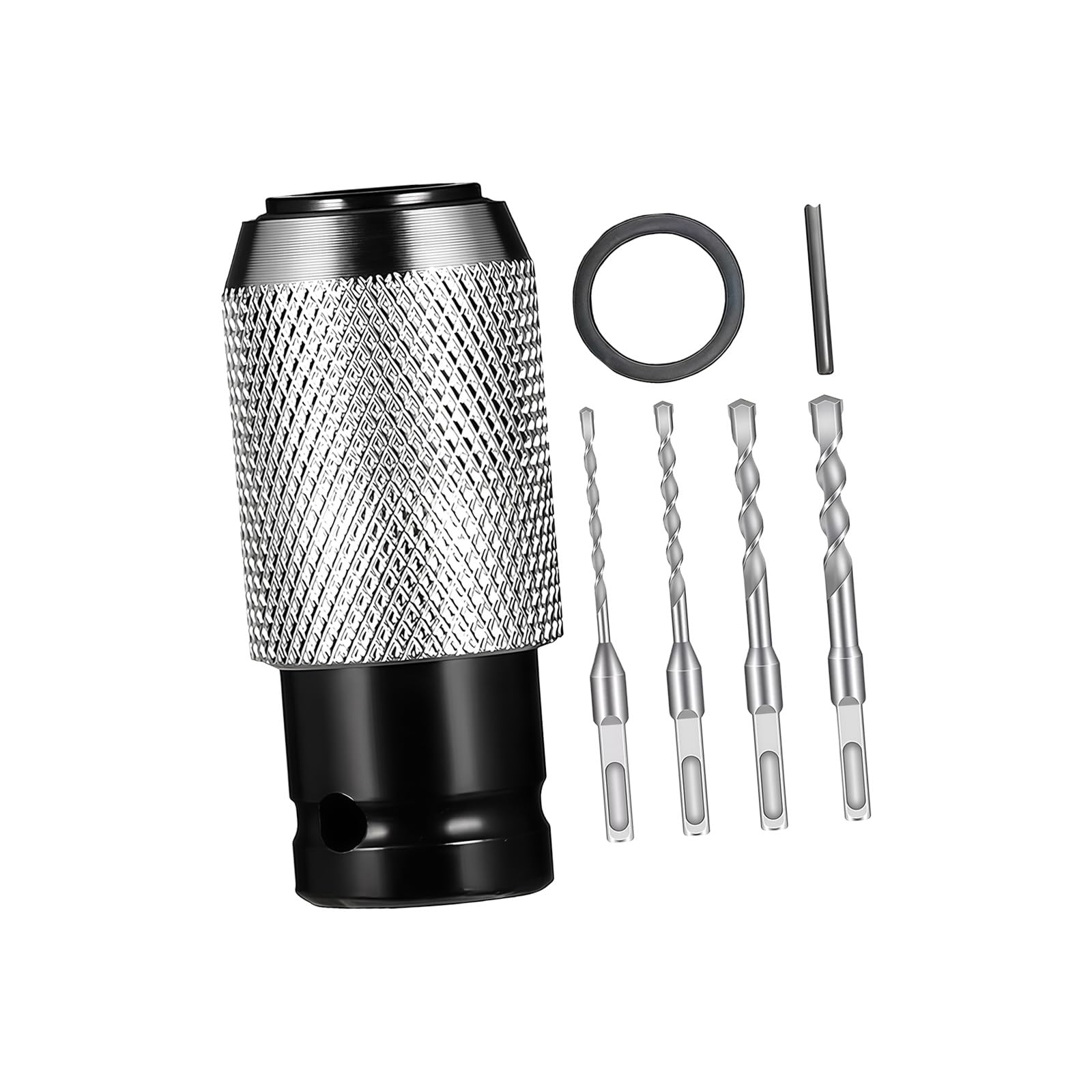 Kaeltsyn Of 5 Wrench Adapter With Drill Bit For Enhances Stability Multifunction Conversion Durability Steel Bit