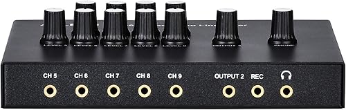 Miniatura 2 de ANLEON MX400 Mezclador de línea mono de 4 canales de bajo ruido para guitarras y bajos teclados mezclador estéreo de 5 canales