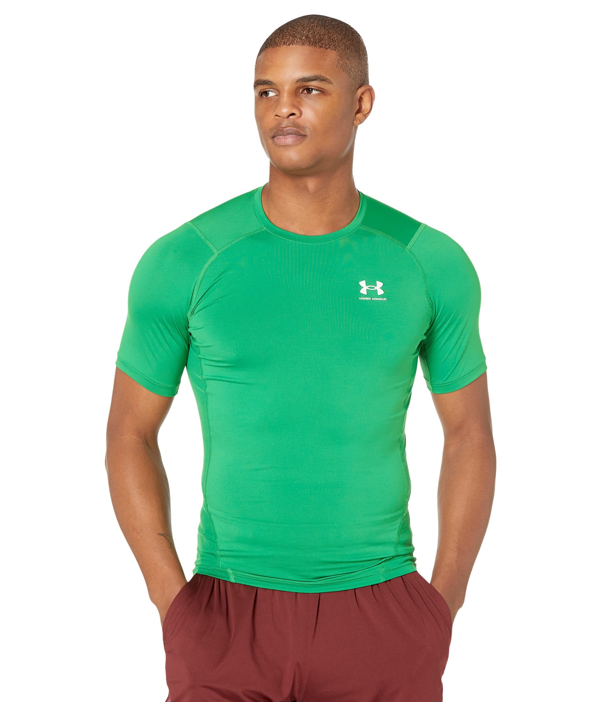 Under Armour Ua Hg Armour Comp Ss Koszulka z krótkim rękawem, męska kompresyjna koszulka męska (zestaw 1 sztuka), M