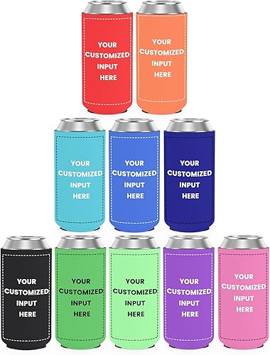 Miniatura 8 de Enfriador de latas personalizado surtido de 12 onzas, mangas aisladas estándar a granel, tapas de latas de cerveza personalizadas con logotipo de