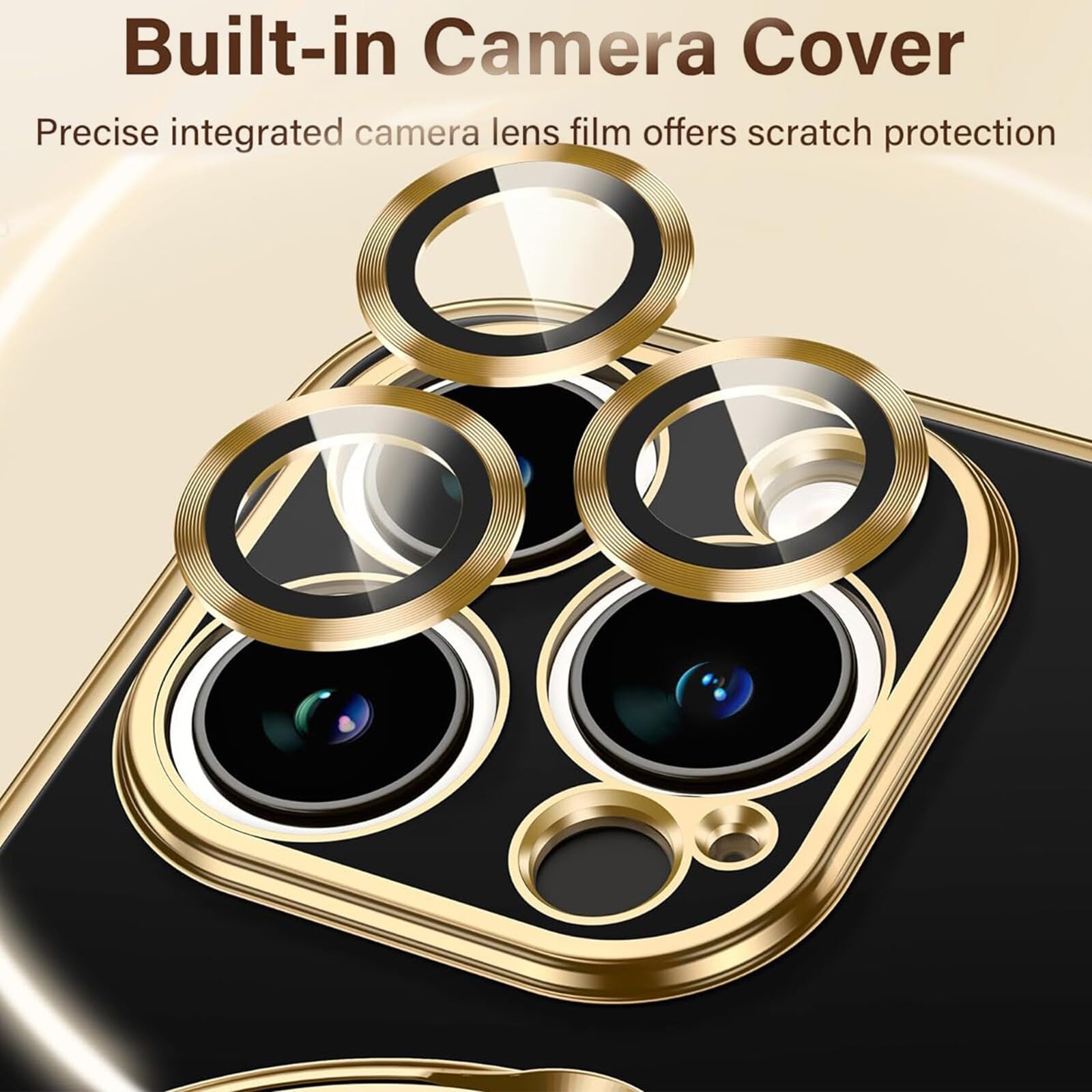 Compatible con iPhone 15 (Couleur: blanco) a prueba de golpes, carcasa de silicona suave con soporte de anillo grande