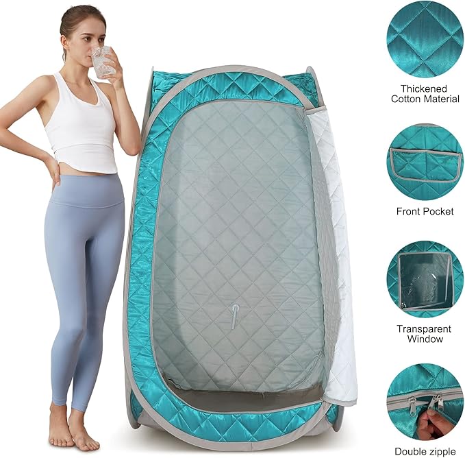 Sauna Portátil Plegable para Casa, Tienda de Vapor para Cuerpo Completo miniatura 4