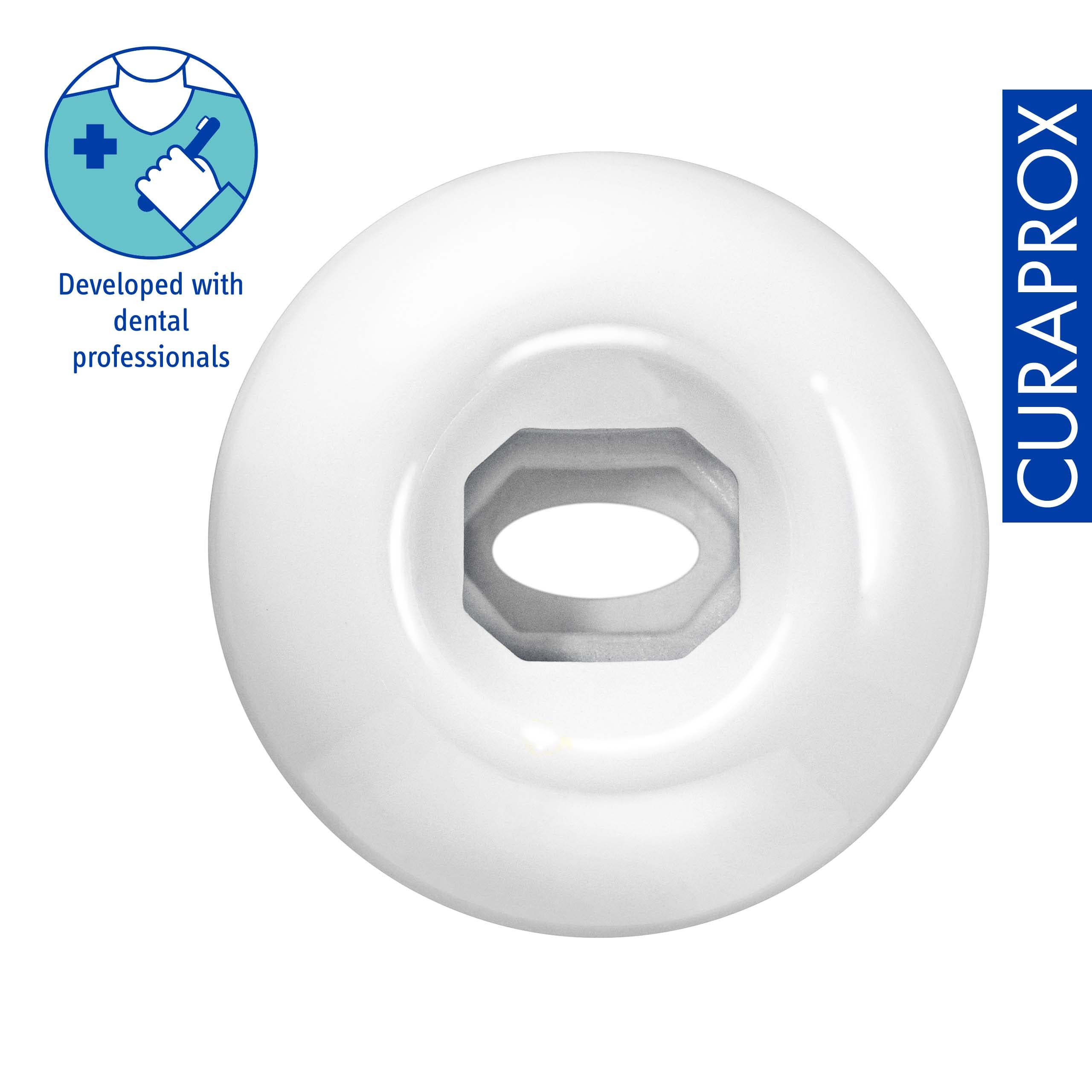Curaprox Toothbrush Holder - Ceramic Stand for Manual & Electric Toothbrushes, White, 1 stück (1er Pack) - Image 3