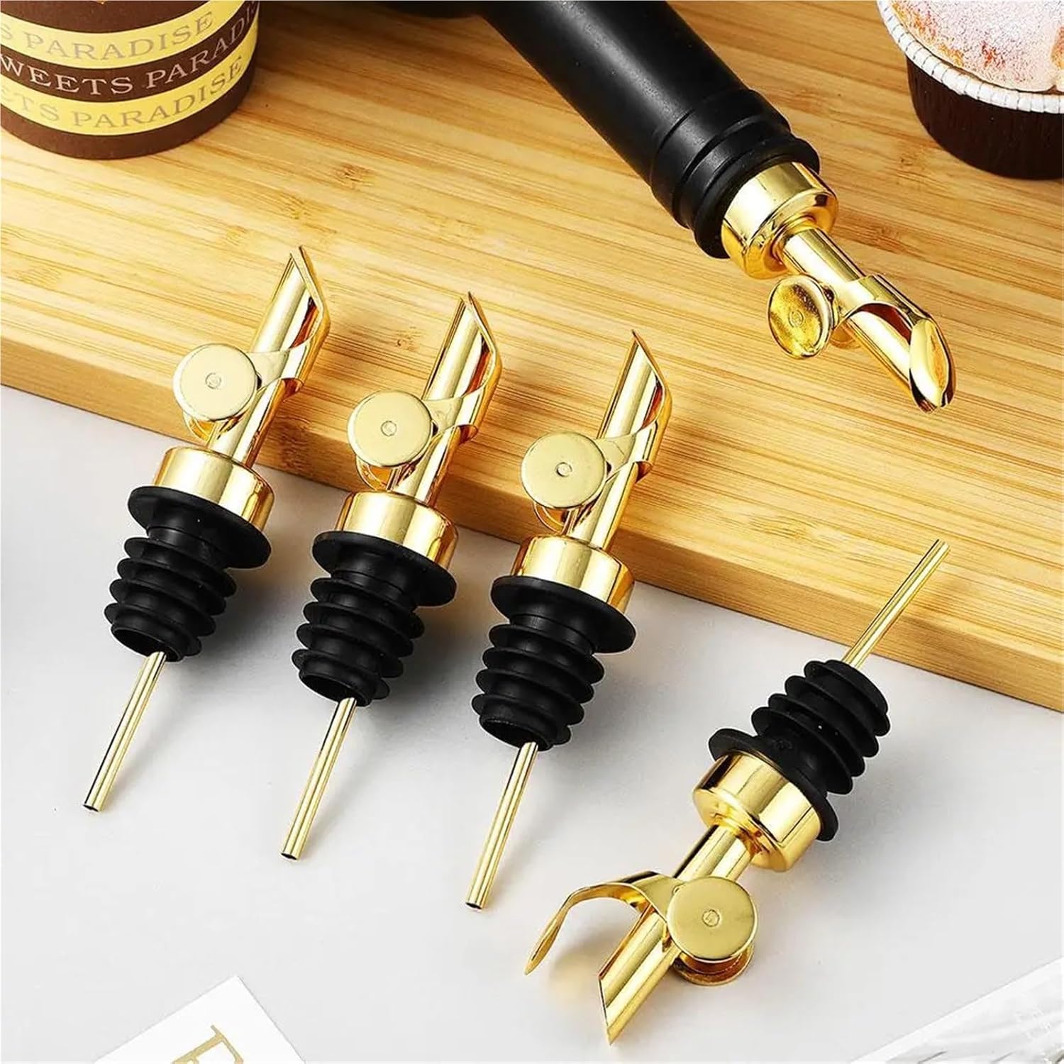 10-Count Oil Bottle Nozzle Plug – Leak-Proof Sprayer Pourer for Liquor, Wine & Sauce – Must-Have Kitchen Tools