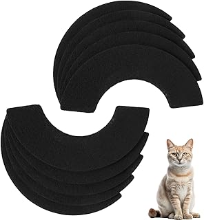 10pcs Carbon Filters for Litter Robot 4, Activated Charcoal Filters Replacement Carbon Filters for Litter Box Cat Litter Box Filters Replacement Compatible with Litter Robot 4 (Black)