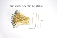 Vista 2 de Mecha para velas, mechas preenceradas con cera de abejas 100%, mechas de vela de 8 pulgadas para hacer velas. (8 pulgadas)