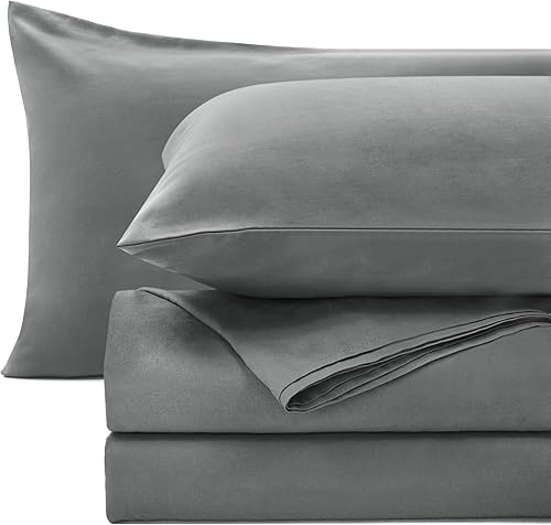 Miniatura 8 de Deconovo Juego de sábanas de microfibra de 16 pulgadas de profundidad de 16 pulgadas, 1800 hilos, ropa de cama cómoda y sedosa al tacto suave de 4