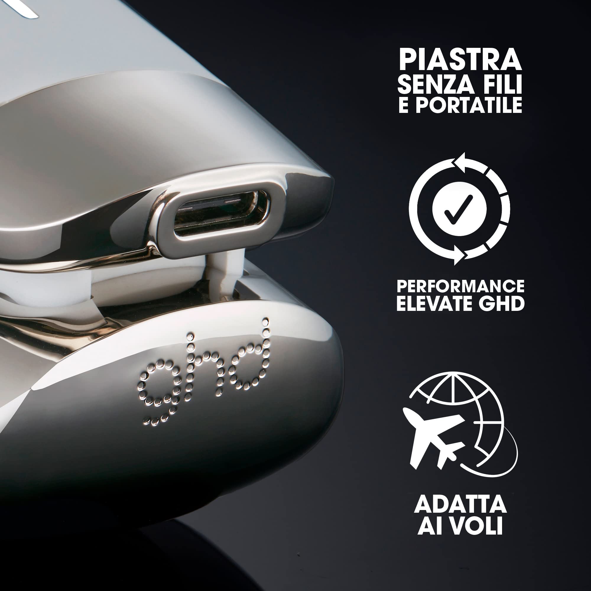 ghd Unplugged Styler - Piastra per capelli senza fili (Bianca)