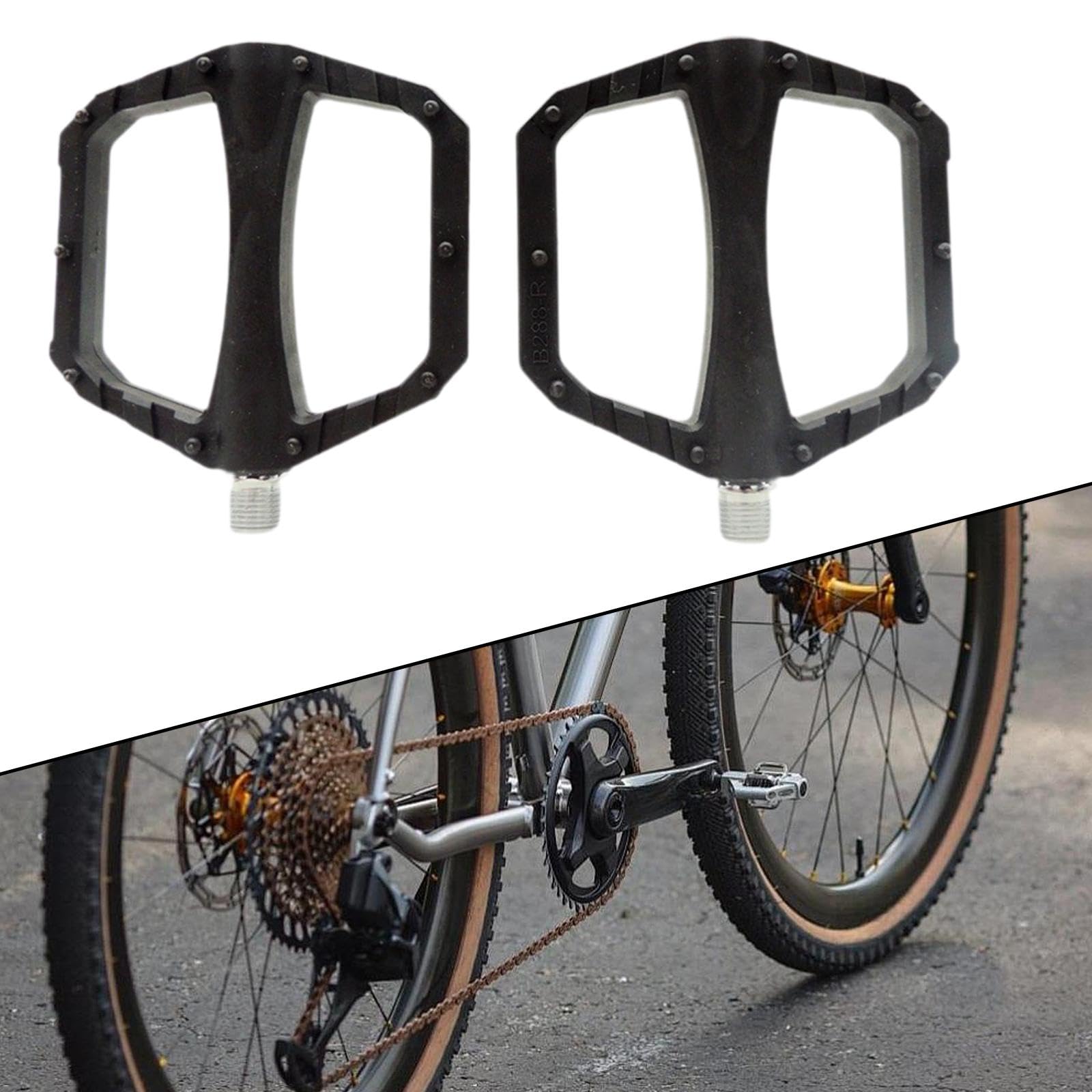 CAQYPVH Easy to Install Roadbike Pedals, Not Smooth Smooth, Versatile -Light Bike Pedals with Wearing, Black Sports, Fitness & 