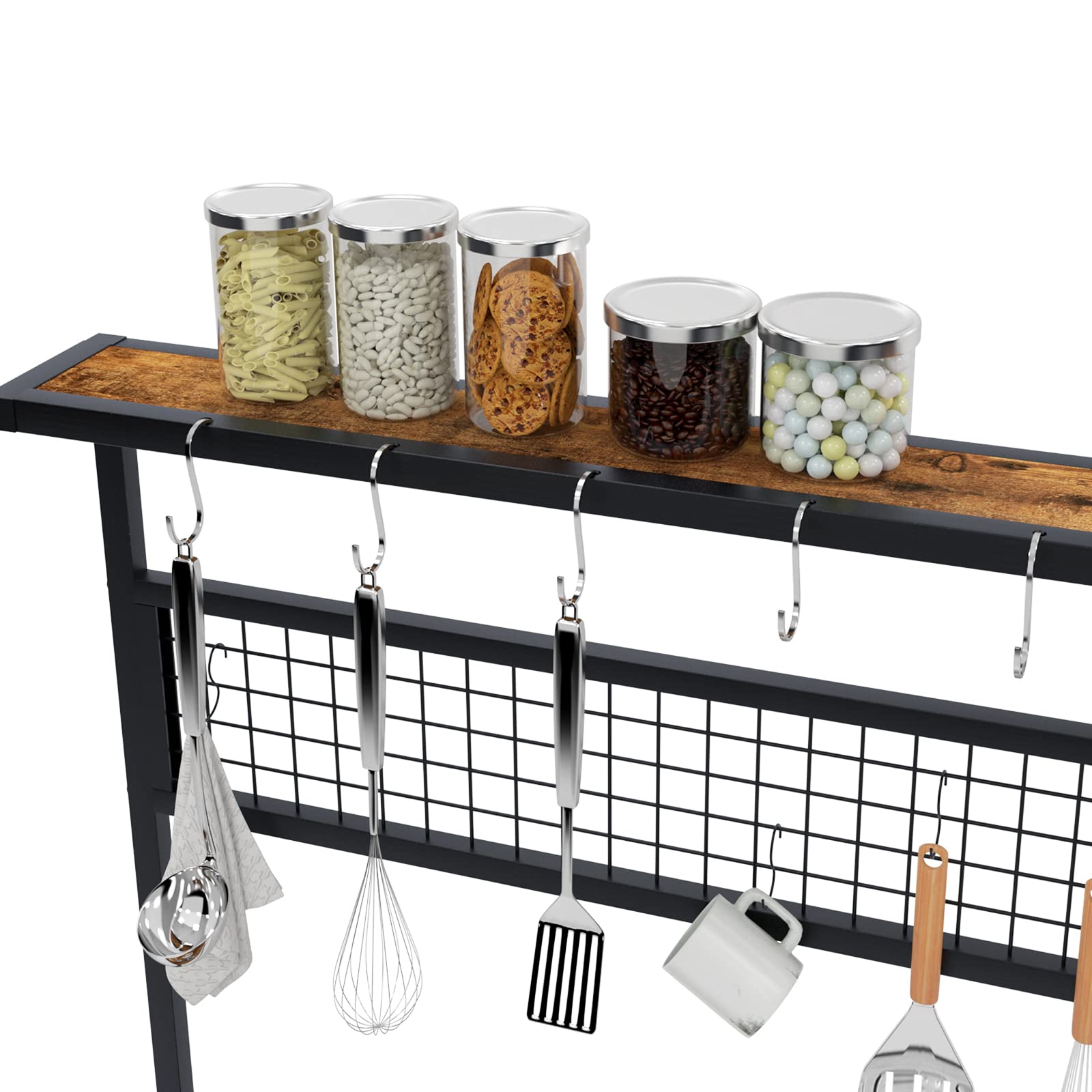 SogesHome Estantería para panadería, soporte para panadería, muebles de cocina, microondas, soporte para horno de cocina, espacio de trabajo con estante (D5003)