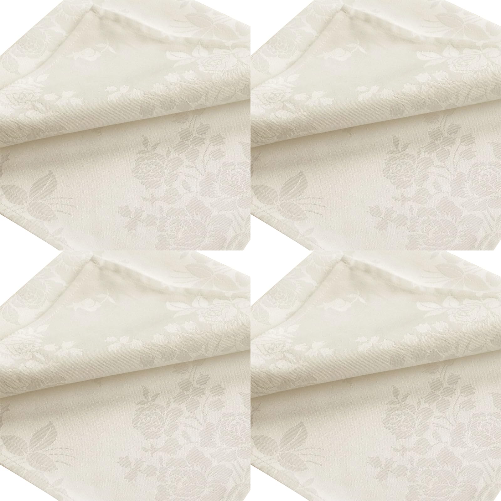 Servilletas de algodón y poliéster 45x45 cm, decoración de mesa de Navidad y bodas en champán