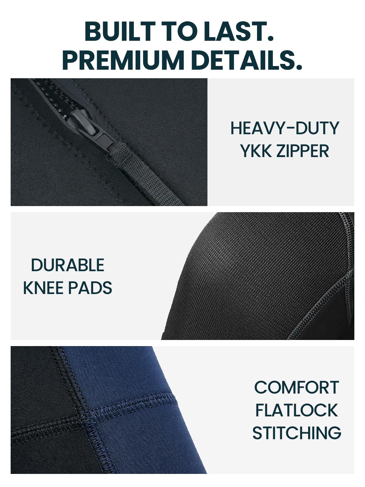 Owntop Muta Uomo 3/2mm Intera, Muta Invernale a Maniche Lunghe Ultra-Stretch, Zip Posteriore Muta da Surf e Immersioni in Neoprene per Adulti