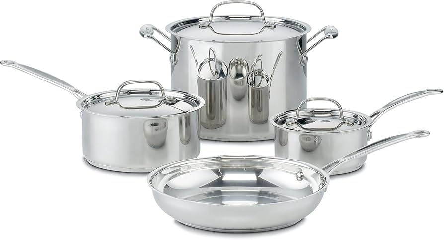 Amazon.com: Cuisinart 7-Piece Cookware Set, Chef's Classic