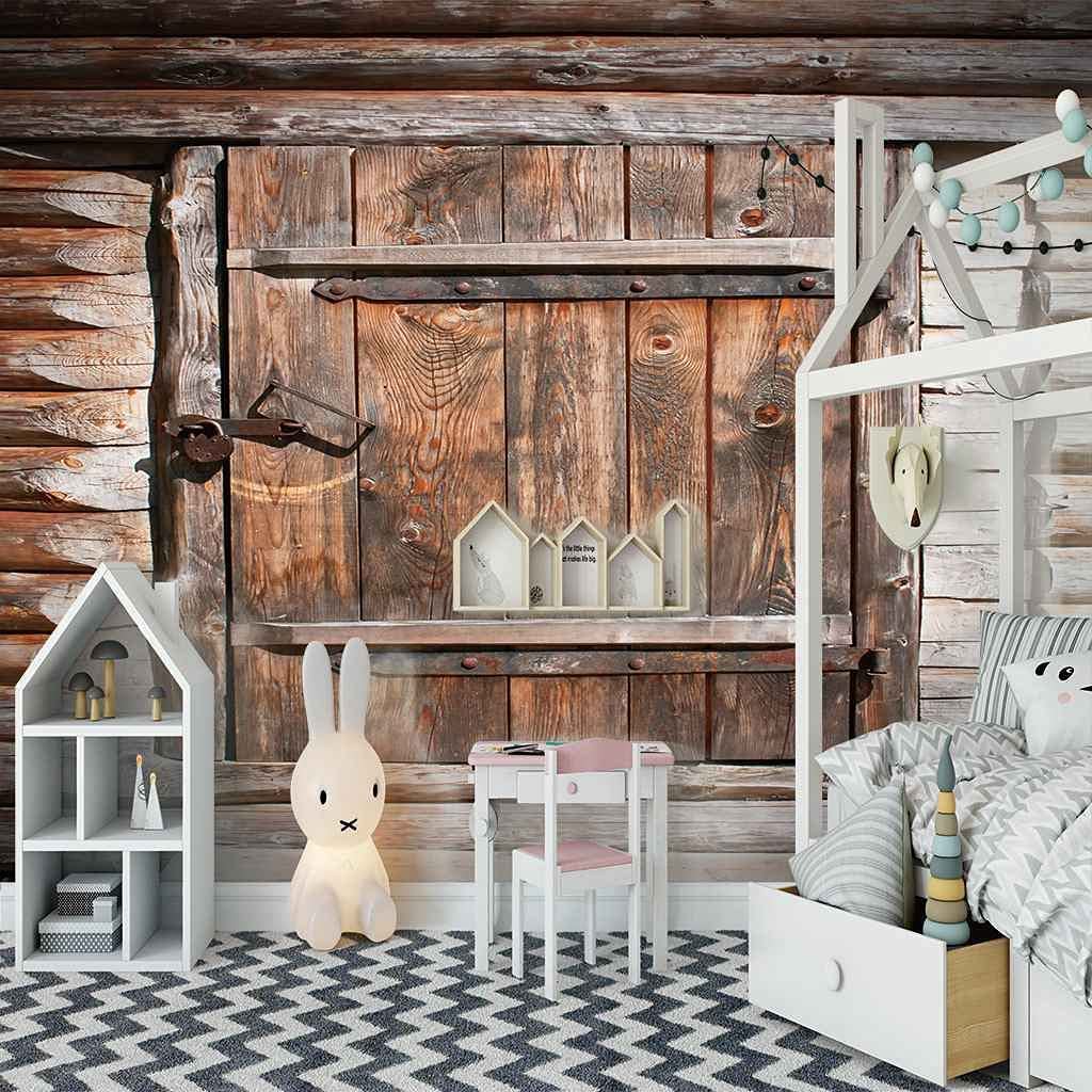 Papel Pintado Mural 3D Casa De Madera Antigua Papel Pintado Mural 3D Papel Pintado De Pared Carteles De Pared Pegatina De Pared Borde Autoadhesivo Ladrillo Baño Dormitorio Pared Extraíbl 250x175 cm