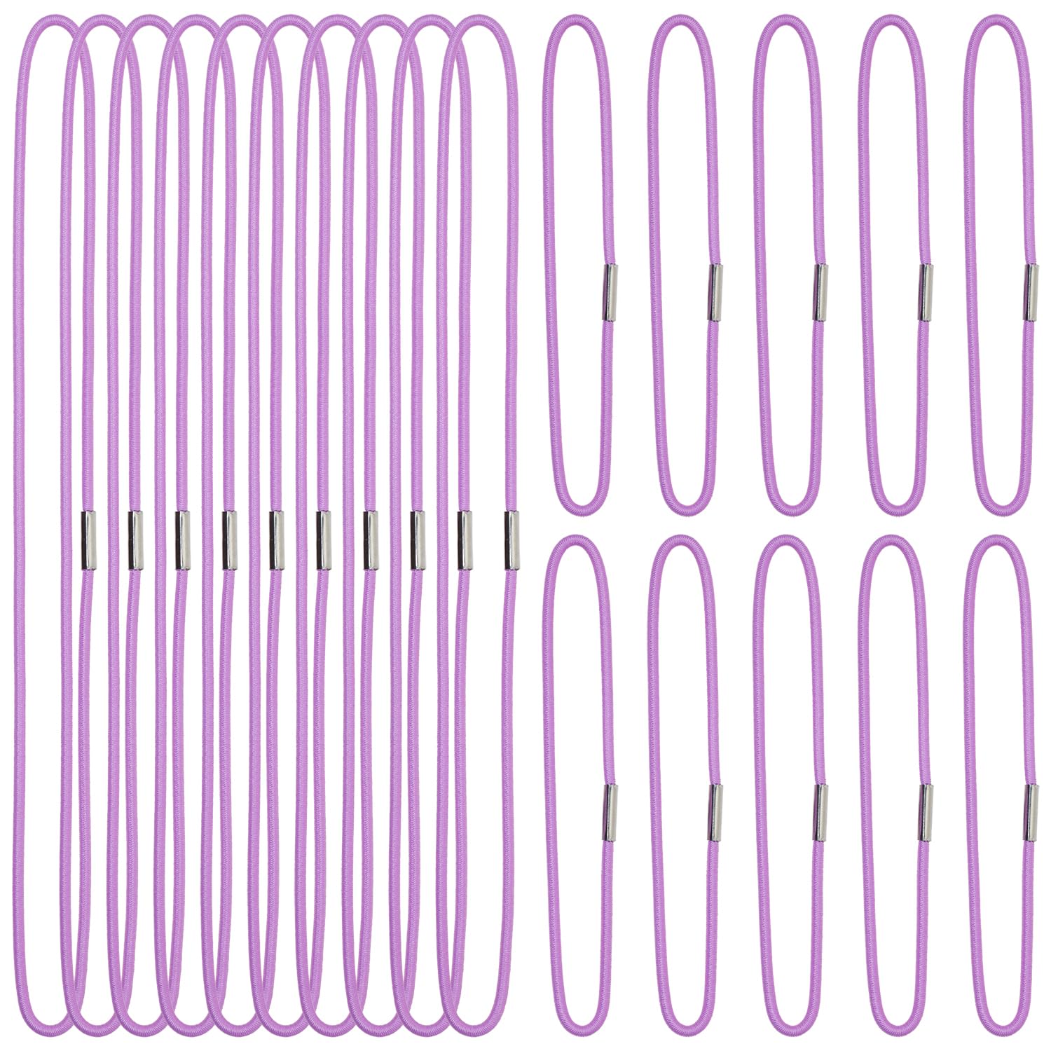 Mini Skater Travel Notebook Thick Elastic Bands Planner Refills Insert Connection Replacement Straps for Travel Journals Accessories, Two Sizes, 20Pcs (A5 & Passport Size) (Purple)