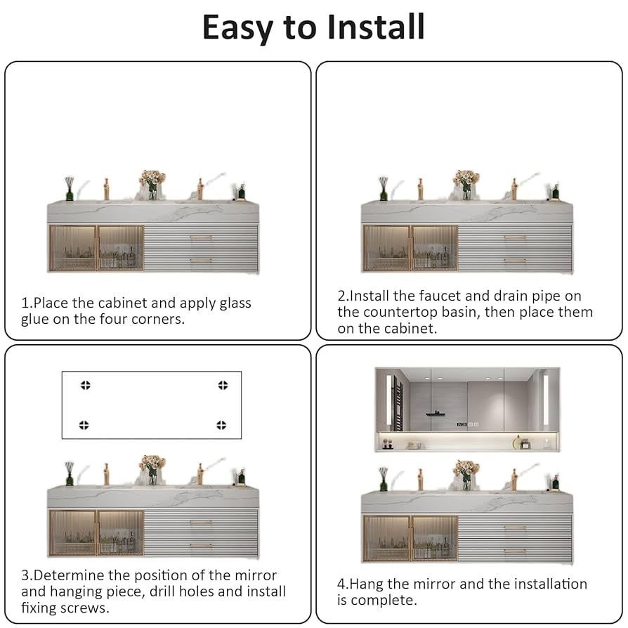 HK様710 Amazon.com: 80in Double Bathroom Vanity with Sink - Bathroom