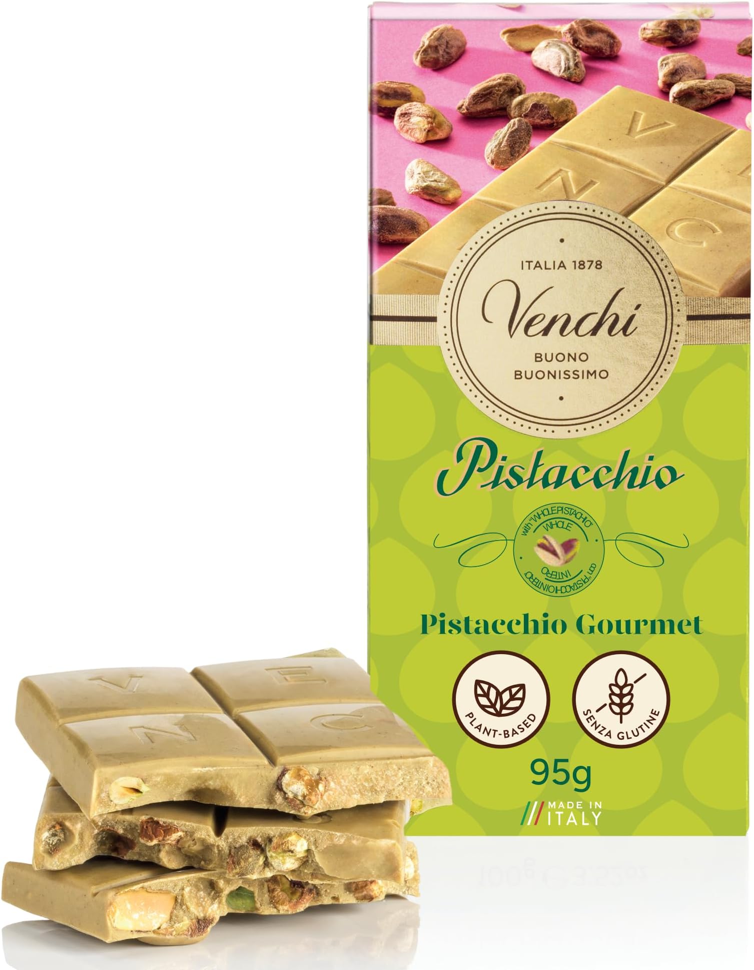 Gourmet Pistachio Chocolate Bar