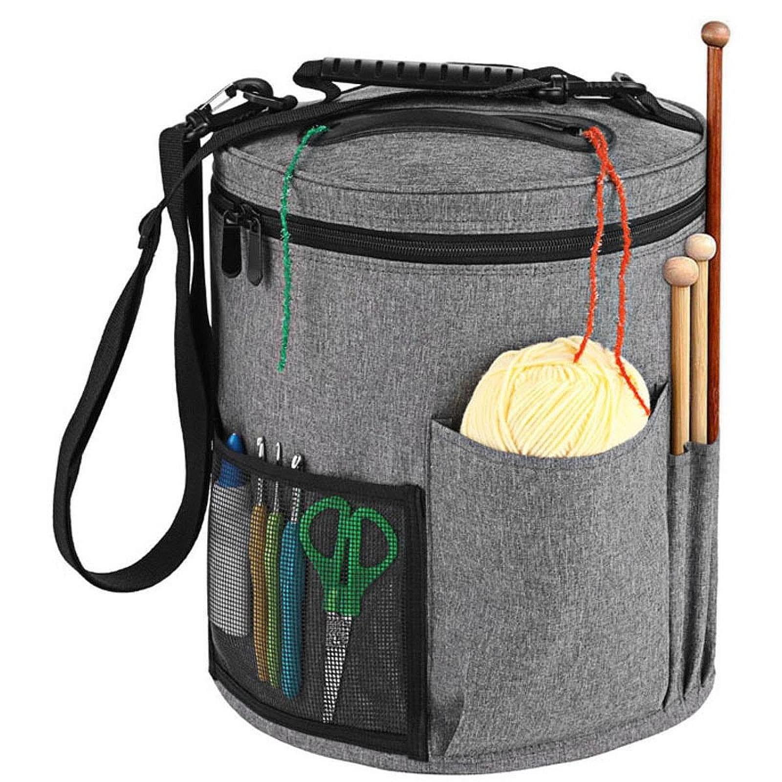 BNF®Yarn Holder Bag Portable Knitting Shoulder Bag for Store Yarn Beginners Gray|Home & Garden | Household Supplies & Cleaning | Home Organization 1