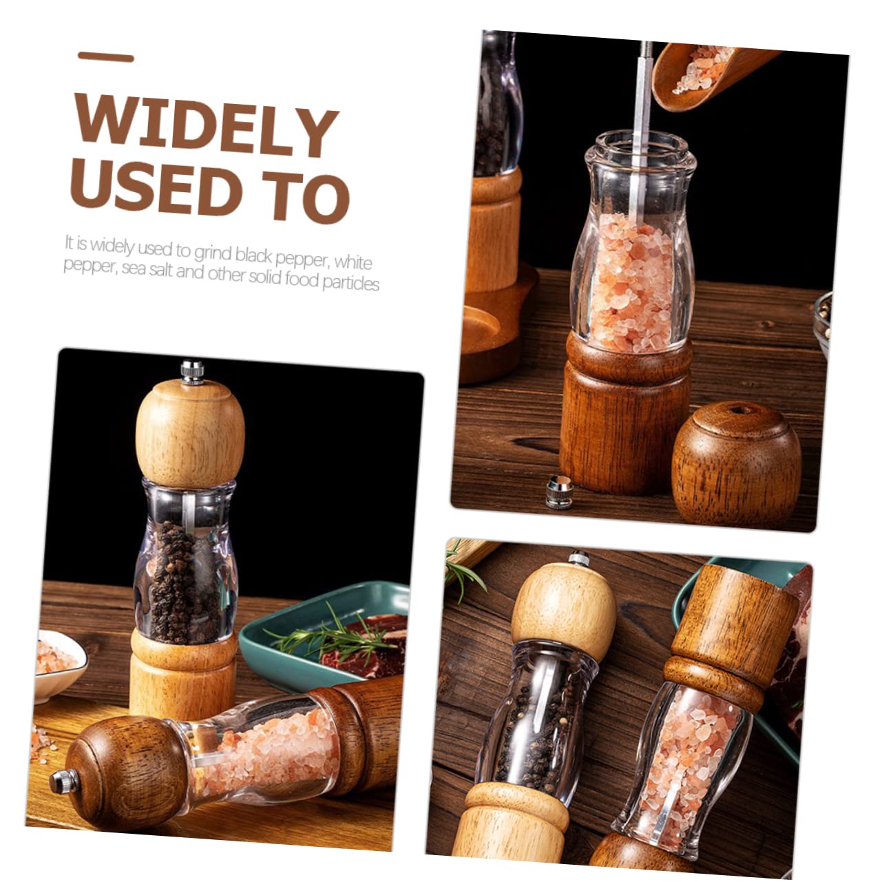 COLLBATH 2pcs Pepper Grinder Manual Pepper Coffe Bean Grinder Pepper Shake Shakers Pepper Crusher Grinder for Coffee Beans Salt Grinder Hand Tools Pepper Salt Shake Salt and Pepper ? ?