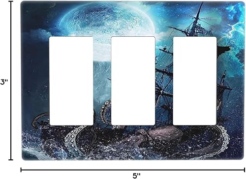 Vista 739 de Placa de pared con interruptor de luz de doble interruptor de pared para niños, diseño de dinosaurio, galaxia, espacio exterior, planeta, nebulosa