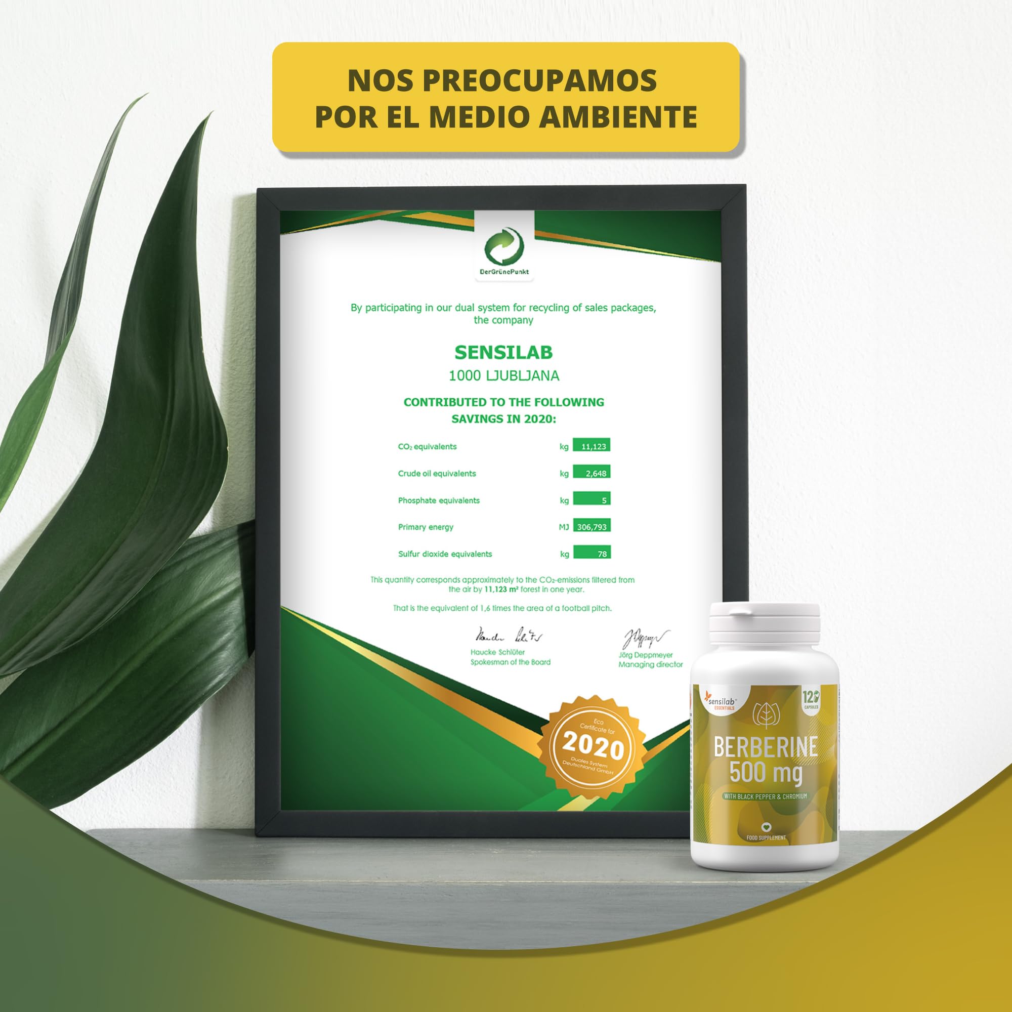 Sensilab Berberina con Cromo y Pimienta Negra. 120 Cápsulas para 4 Meses | El cromo contribuye al metabolismo normal de los macronutrientes y al mantenimiento de glucosa normal. Vegano