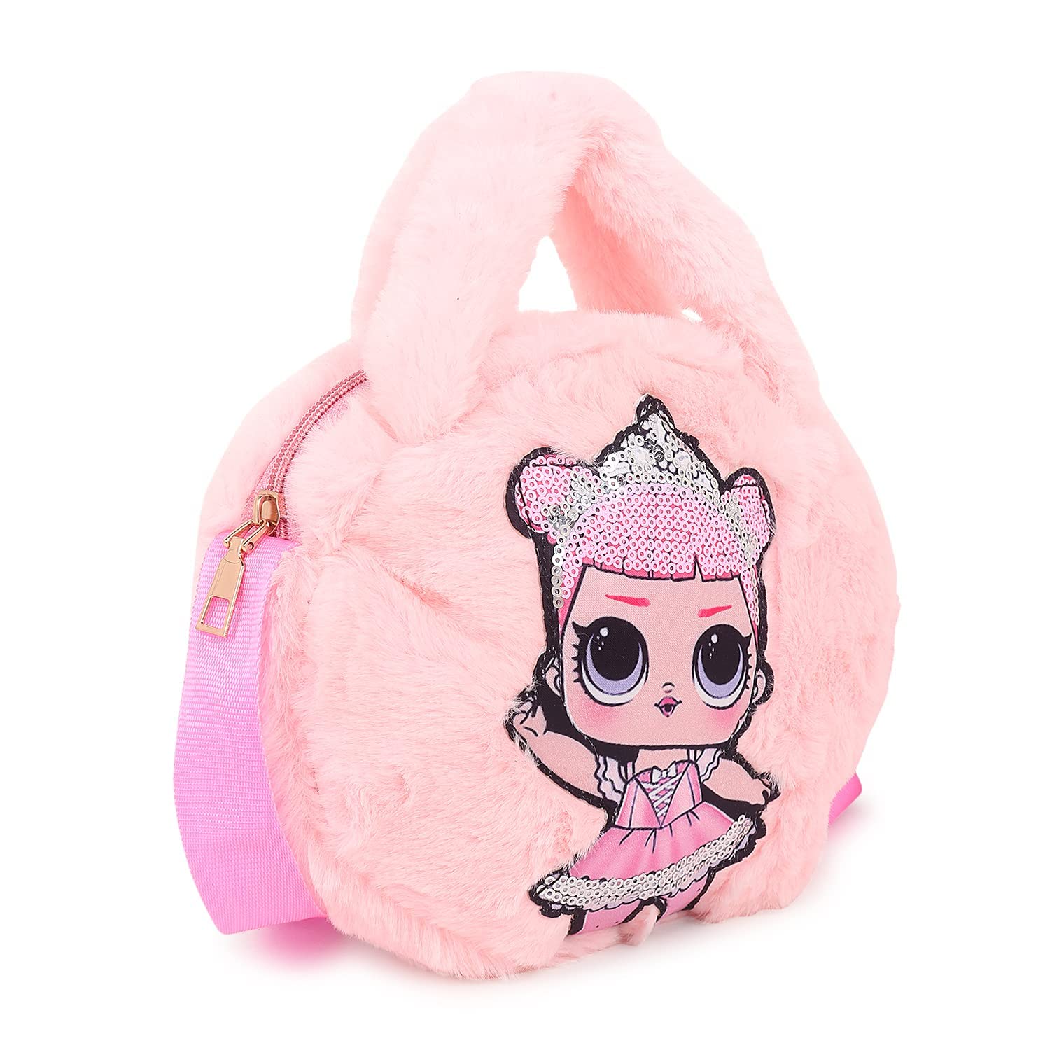 Aashiya Girls Plush Cat Faux Fur Crossbody Bag Plush Kittens Purse Girls Shoulder Bag Fur Kitty Purses Cute Fur Purse Crossbody Bags - Image 2 thumbnail