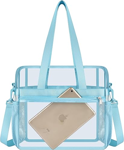 Vista 220 de Oraben Bolsa transparente transparente aprobada para estadios de 12 x 6 x 12 pulgadas, bolsa de estadio para trabajo, juegos deportivos, gimnasio