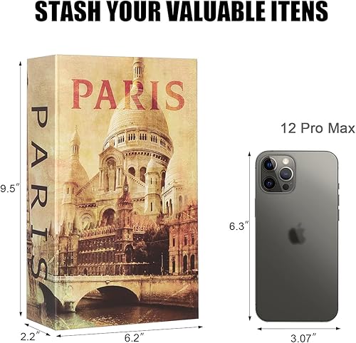 Vista 12 de Caja fuerte para libros con cerradura de combinación, almacenamiento secreto oculto Lovndi para joyas en efectivo, lira