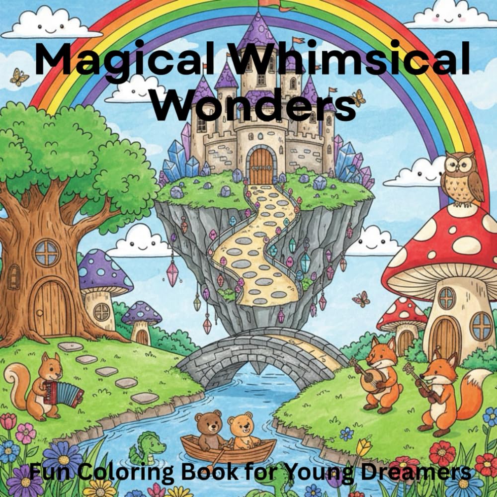 Magical Whimsical Wonders: Fun Coloring Book for Young Dreamers Ages 6–12: 50 Magical Scenes, Cute Creatures & Dreamy Adventures – Easy & Joyful Coloring for Kids