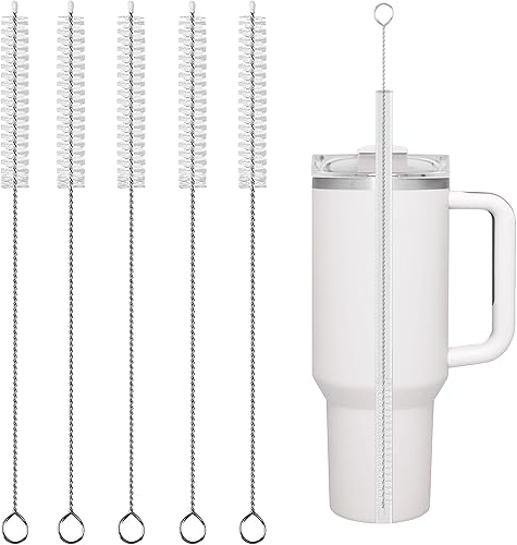 Stanley - Cepillo limpiador de pajillas, reutilizable extra largo para tazas Stanley de 40/30/20 onzas, cepillo de limpieza para popotes de beber de