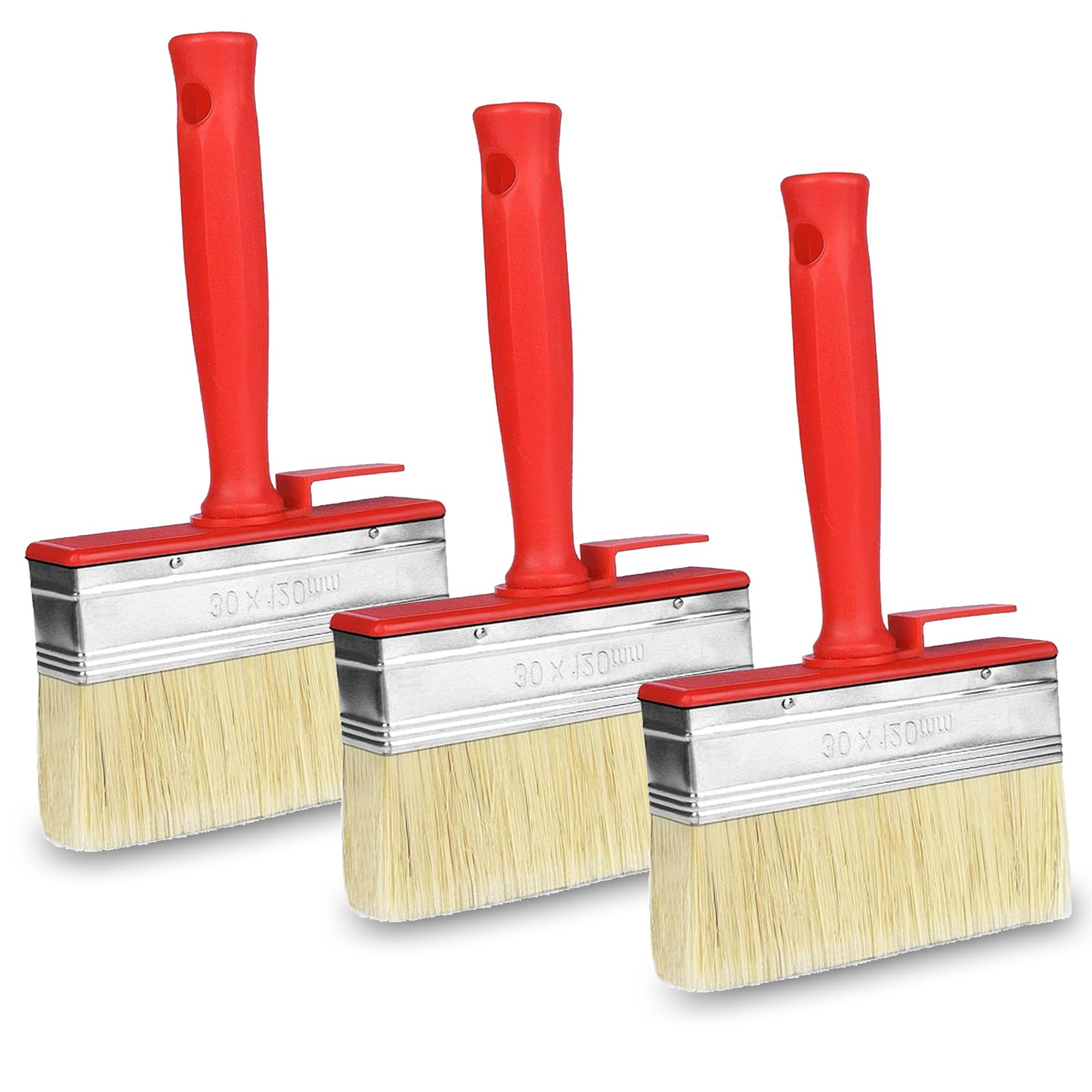 3 Flächenstreicher Set - 120mm Malerpinsel Für Wand Und Möbel