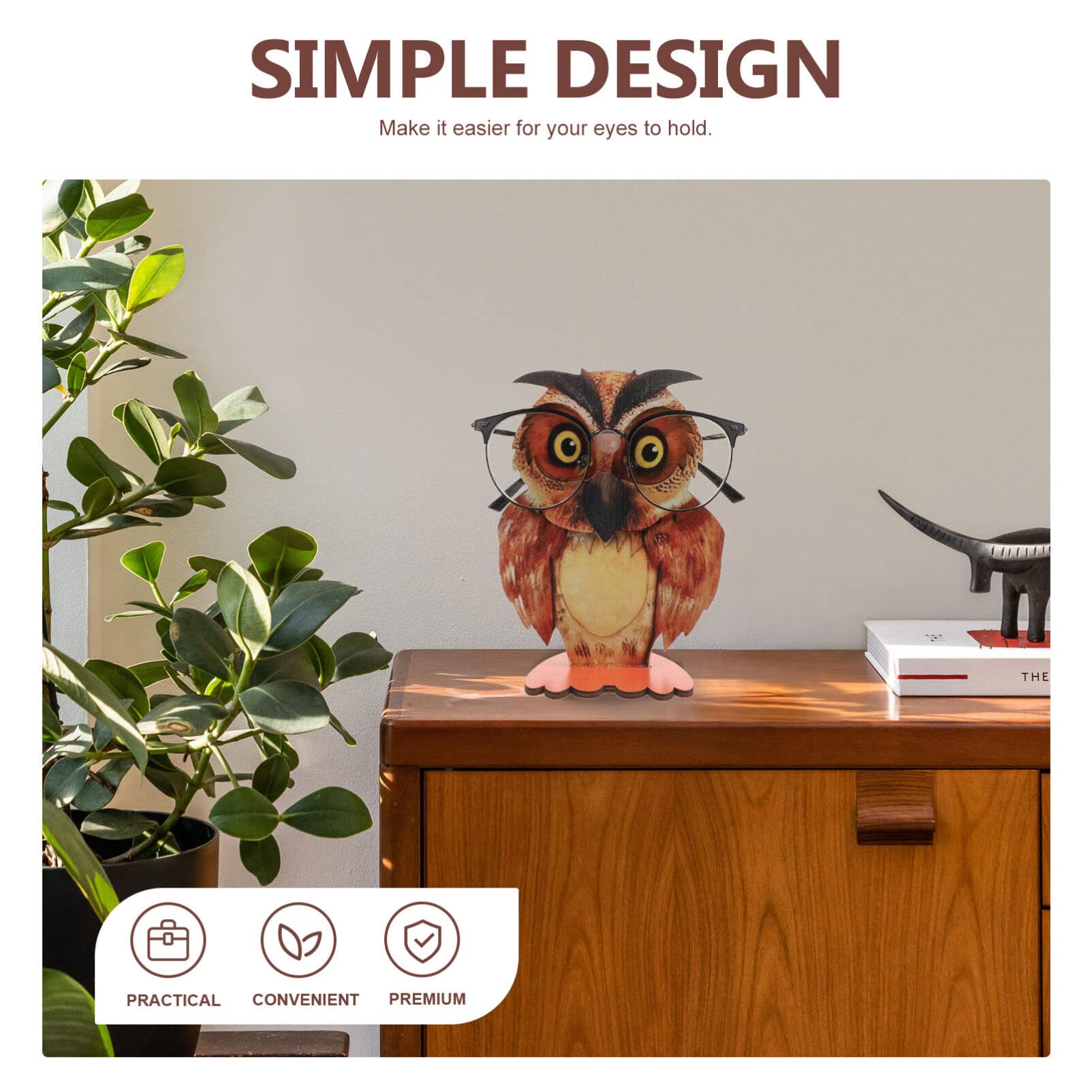 Amazon.co.jp: 動物7メガネ7ホルダー7木7彫刻7フクロウ7置物7